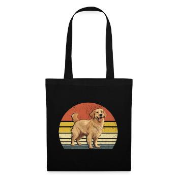 Rétro Vintage Golden Retriever GR Chien Golden Retri - Sac en tissu - noir - Devant