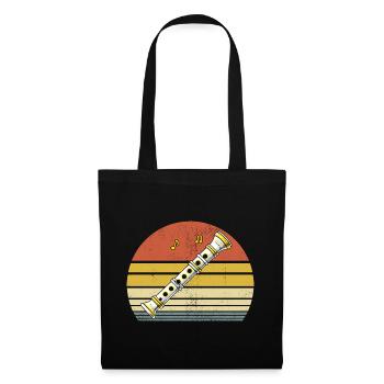 Enregistreur rétro Joueur d’instrument de musique Musicien - Sac en tissu - noir - Devant