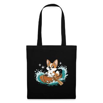 A Corgi Boating Paddle Boat - Tote Bag - black - Front