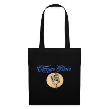 chicago blues vintage micro t-shirt - Tote Bag - black - Front