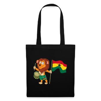 Lion with the Ghana flag - Tote Bag - black - Front