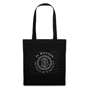 21 Million Divided by 8 Billion Bitcoin T-Shirt - Tote Bag - black - Front