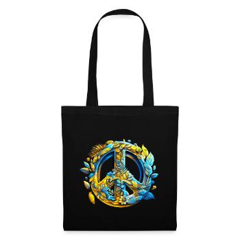 Symbole de paix, Ukraine, signe de paix, paix - Sac en tissu - noir - Devant