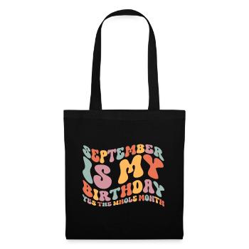 Septembre Anniversaire - Sac en tissu - noir - Devant