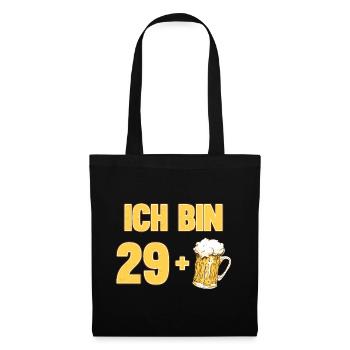 Geburtstagsparty Ich Bin 29 Plus Mittlefinger 30. - Stoffbeutel - Schwarz - Vorne