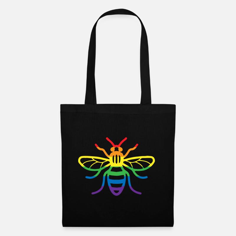 Gay Pride Bee - Stoffbeutel - Schwarz