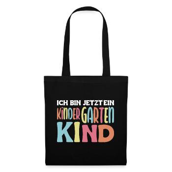ich bin jetzt ein Kindergartenkind Kindergarten - Stoffbeutel - Schwarz - Vorne
