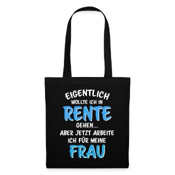lustiges Geschenk Rente Ruhestand Pension Opa Papa - Stoffbeutel - Schwarz - Vorne