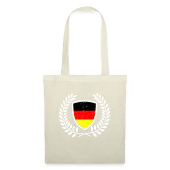 Drapeau allemand couronne emblème fan de sport - Sac en tissu - nature - Devant