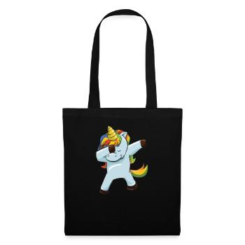 Licorne dabbing cool Unicorn cadeau - Sac en tissu - noir - Devant