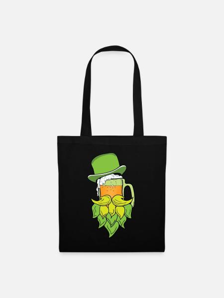 St Patricks beer beard - Stoffbeutel - Schwarz