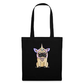 Pug unicorn costume dog gift - Tote Bag - black - Front