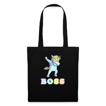 Tamponner cadeau d'anniversaire garçon licorne patron - Sac en tissu - noir - Devant