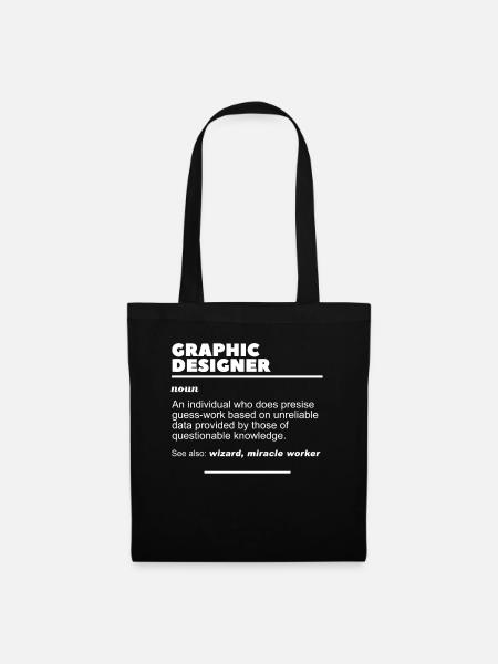 Grafikdesigner Spruch Job Beruf Grafiker Geschenk - Stoffbeutel - Schwarz