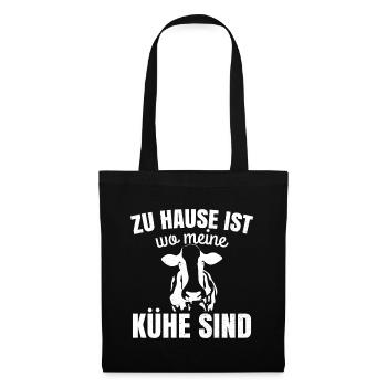 At home is where my cows are - Tote Bag - black - Front