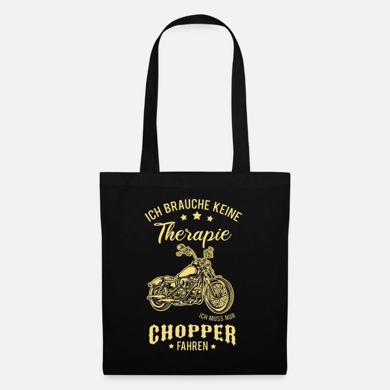 Motorrad Chopper - Stoffbeutel - Schwarz