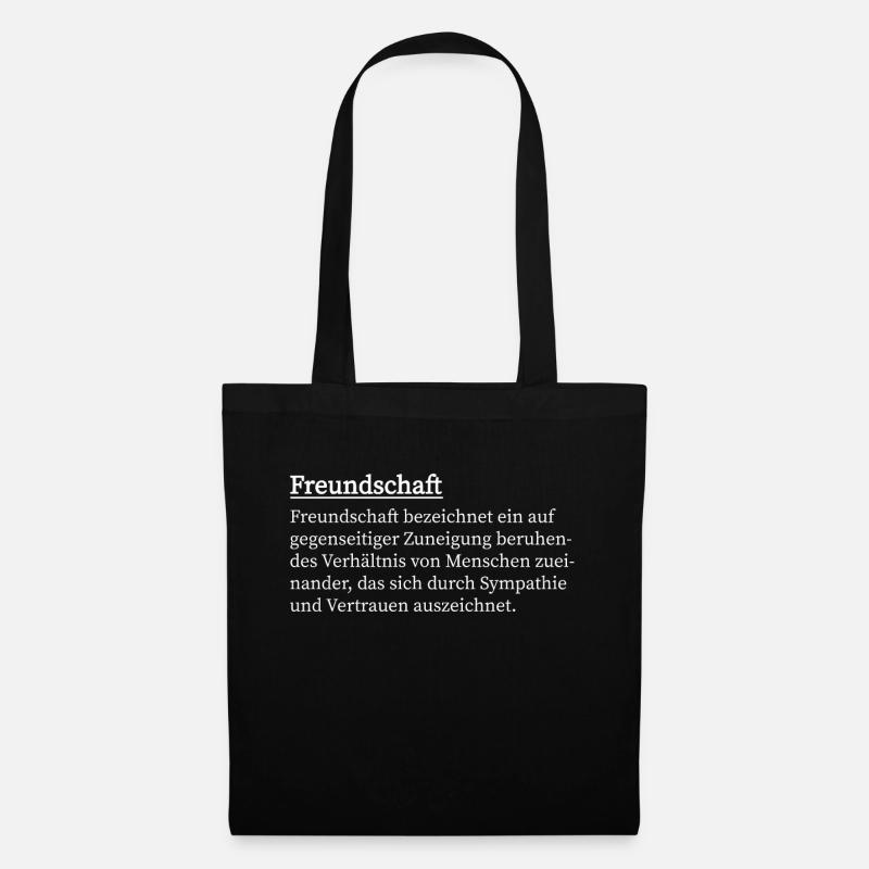 Freundschaft - Stoffbeutel - Schwarz