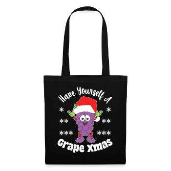 Have yourself a Grape Xmas - Stoffbeutel - Schwarz - Vorne