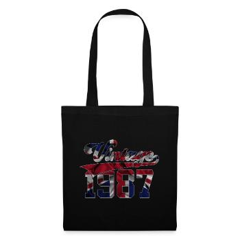 39E ANNIVERSAIRE VINTAGE 1987 - Sac en tissu - noir - Devant