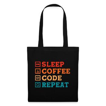 Café Codage Programmeur Codeur Développeur Nerd Coff - Sac en tissu - noir - Devant