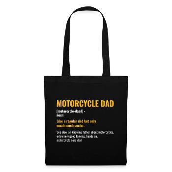 Motorrad Papa Substantiv Wie ein normaler Vater, aber nur Mu - Stoffbeutel - Schwarz - Vorne