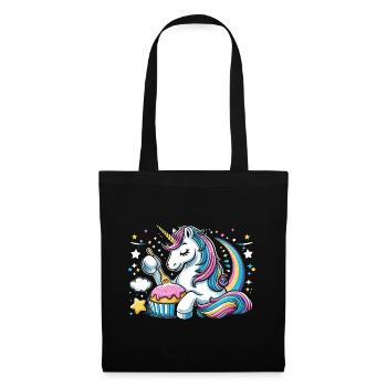 Unicorn Cupcake Heart Baker Baking Bake Cupcakes - Tote Bag - black - Front