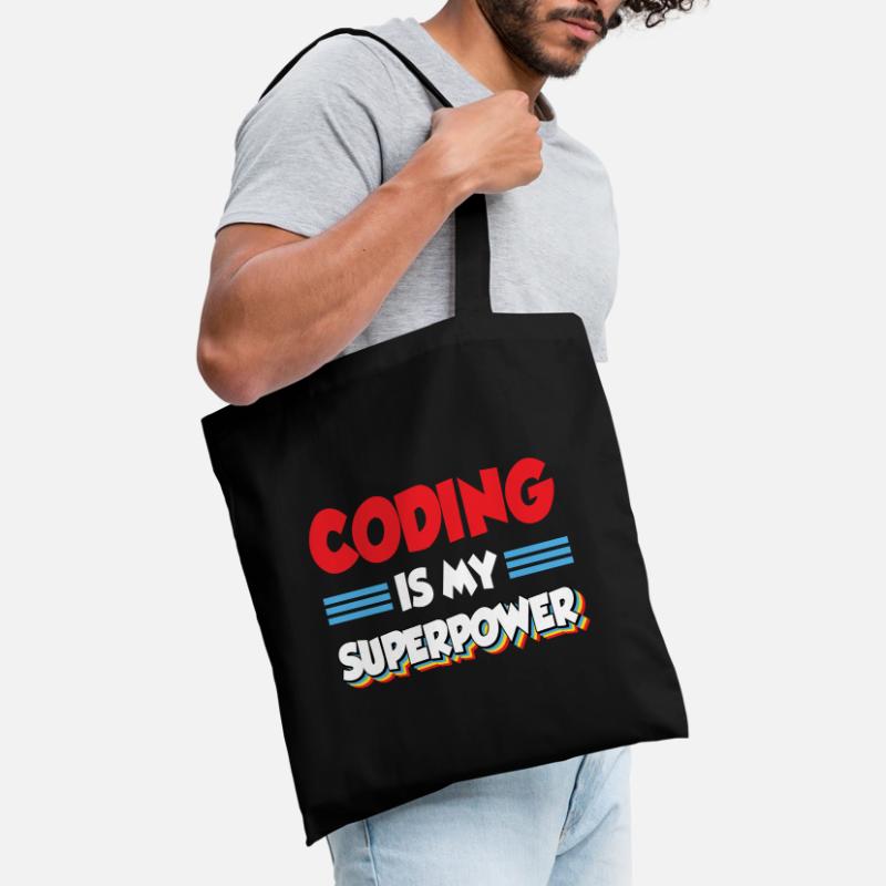 Coding Is My Superpower Programming Coder Computer Stoffbeutel