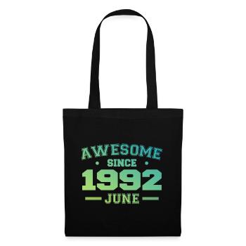 June 1992 Birthday Year 1992 June Gift 1992 - Tote Bag - black - Front