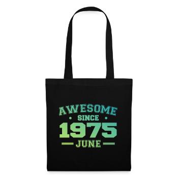 Juin 1975 Anniversaire Année 1975 Juin Cadeau 1975 - Sac en tissu - noir - Devant