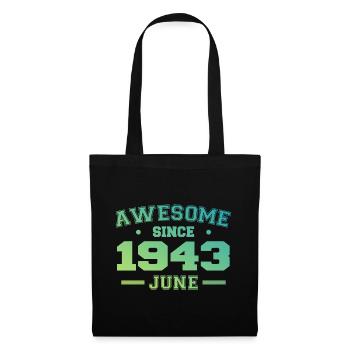 June 1943 Birthday Year 1943 June Gift 1943 - Tote Bag - black - Front