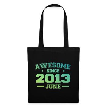 June 2013 Birthday Year 2013 June Gift 2013 - Tote Bag - black - Front