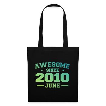June 2010 Birthday Year 2010 June Gift 2010 - Tote Bag - black - Front