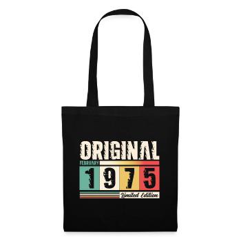 50th Birthday Gift Husband Original February 1975 - Tote Bag - black - Front