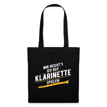 Klarinette Instrument Orchester - Stoffbeutel - Schwarz - Vorne