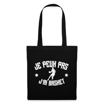 Je Peux Pas J'ai Basket - Sac en tissu - noir - Devant