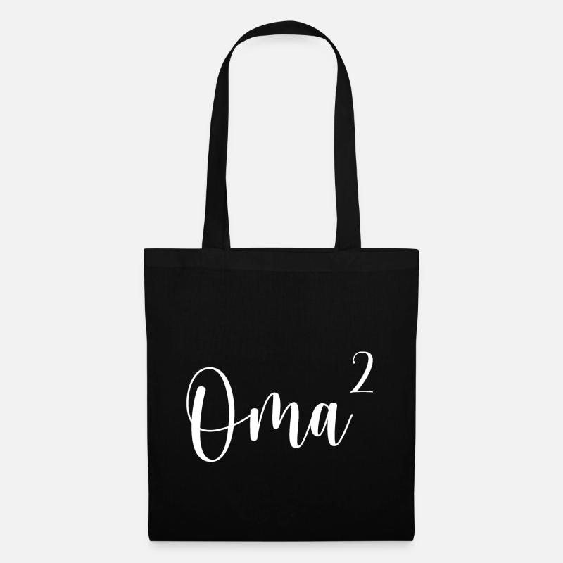 Oma hoch 2 Neugeborenes Geschenkidee - Stoffbeutel - Schwarz