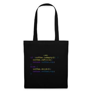 Kaffee Funktion für Programmierer und Entwickler - Stoffbeutel - Schwarz - Vorne