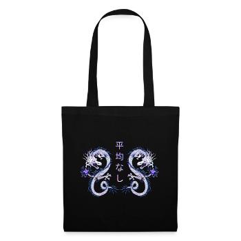 Dragon japonais Otaku Vaporwave Dragon Pastel - Sac en tissu - noir - Devant