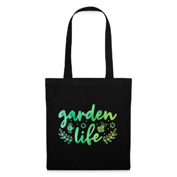 Garden Life Gardener Horticulturist Gardening Land - Stoffbeutel - Schwarz - Vorne