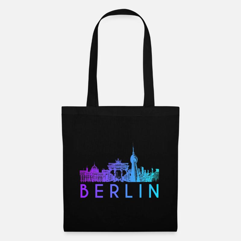 Berlin Skyline - Stoffbeutel - Schwarz