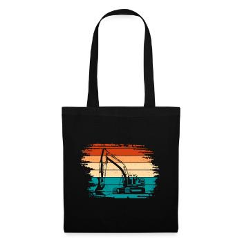 Excavatrice - Sac en tissu - noir - Devant