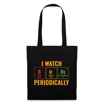J’observe les oiseaux périodiquement Ornithologue - Sac en tissu - noir - Devant