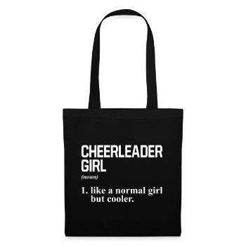 Cheerleading Girl Noun Defintion Cheerleader Cheer - Stoffbeutel - Schwarz - Vorne
