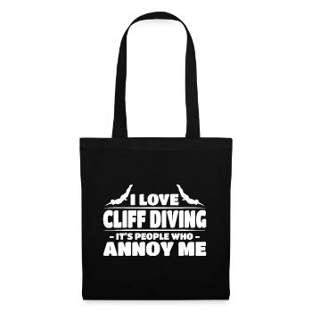 I Love Cliff Diving It's People Who Annoy Me Cliff - Tote Bag - black - Front