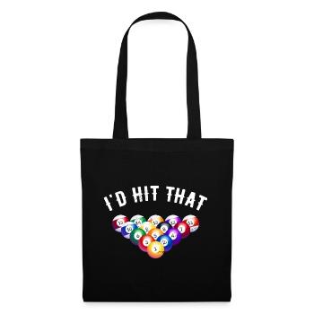 Id Hit That Billard Player Pool Billard Snooker Po - Tote Bag - black - Front