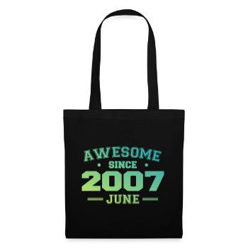 June 2007 Birthday Year 2007 June Gift 2007 - Tote Bag - black - Front