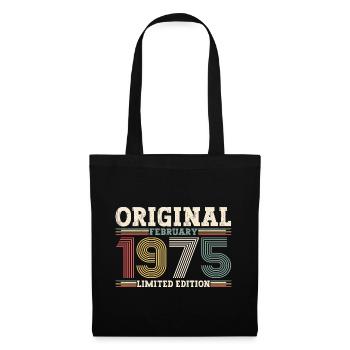 50th Birthday Gift Husband Original February 1975 - Tote Bag - black - Front