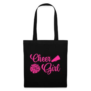 Cheer Girl Cheerleading Cheerleader Cheerdance Gym - Stoffbeutel - Schwarz - Vorne