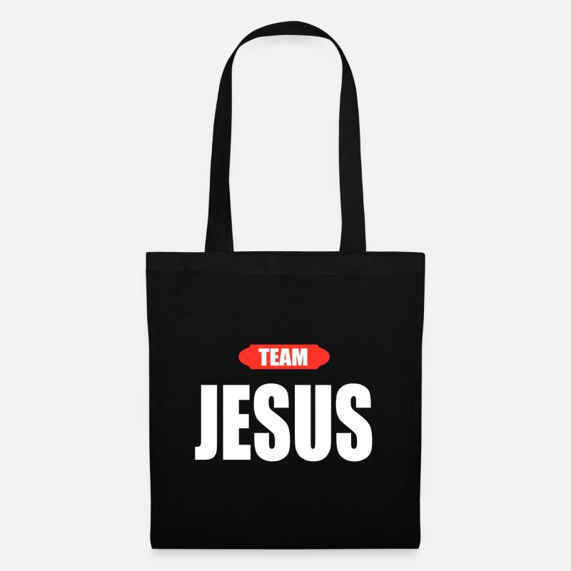 Team Jesus Christus Gott christlich - Stoffbeutel - Schwarz