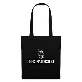 Belgian Malinois Malifiziert IGP Hundesport Hunde - Stoffbeutel - Schwarz - Vorne